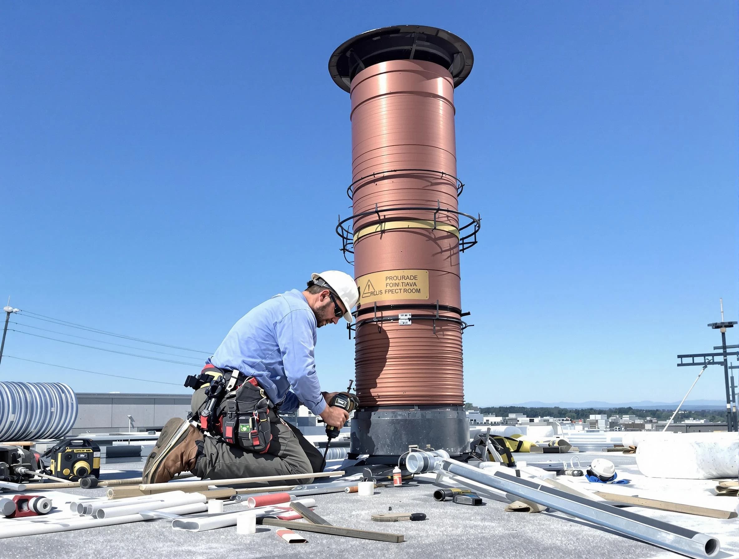 Installed chimney liner by Pemberton Chimney Sweep in Pemberton, NJ