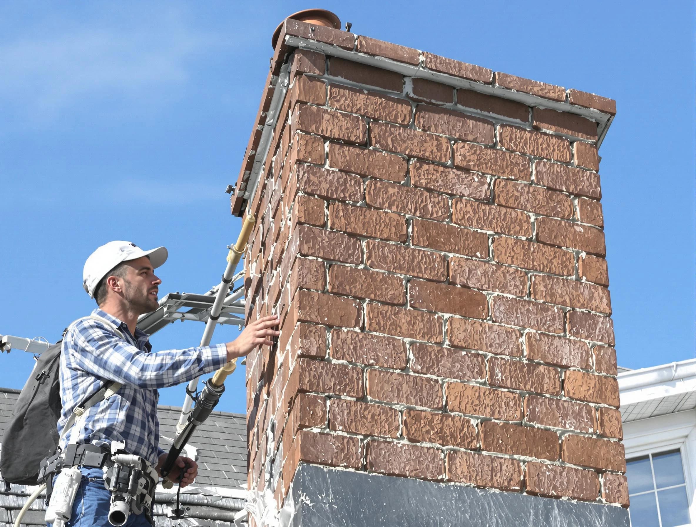 Brickwork for a chimney rebuild by Pemberton Chimney Sweep in Pemberton, NJ