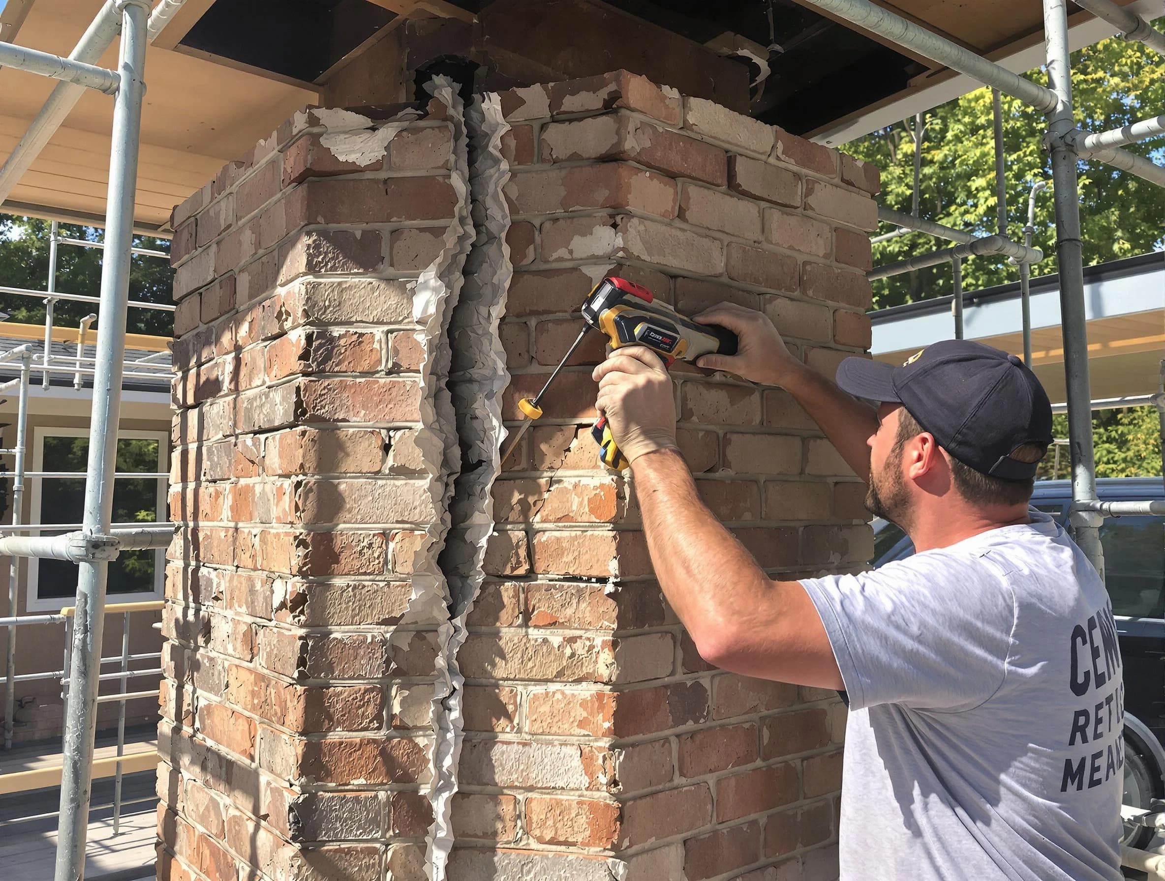 Pemberton Chimney Sweep technician performing chimney repair in Pemberton, NJ