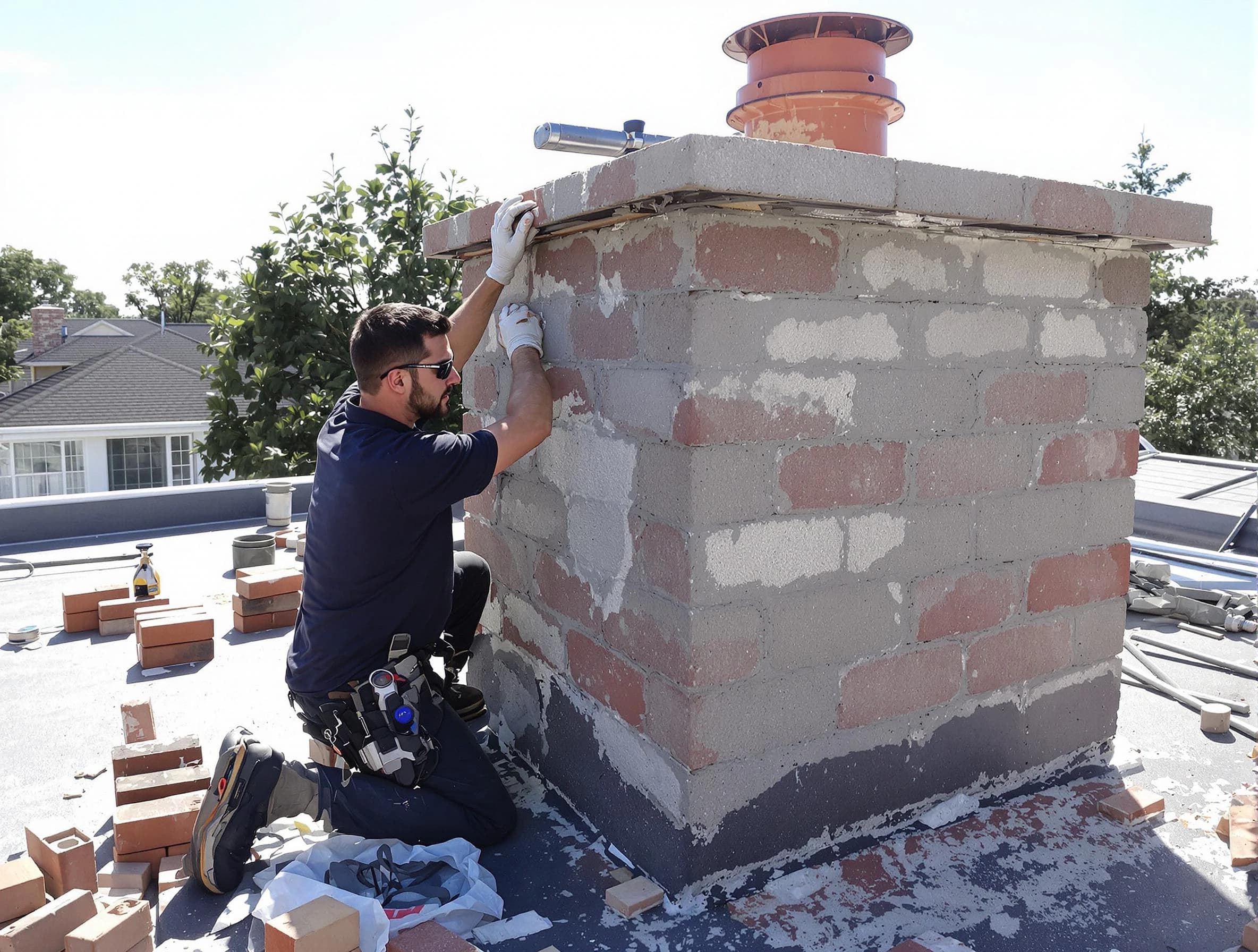 Advanced chimney repair process by Pemberton Chimney Sweep in Pemberton, NJ