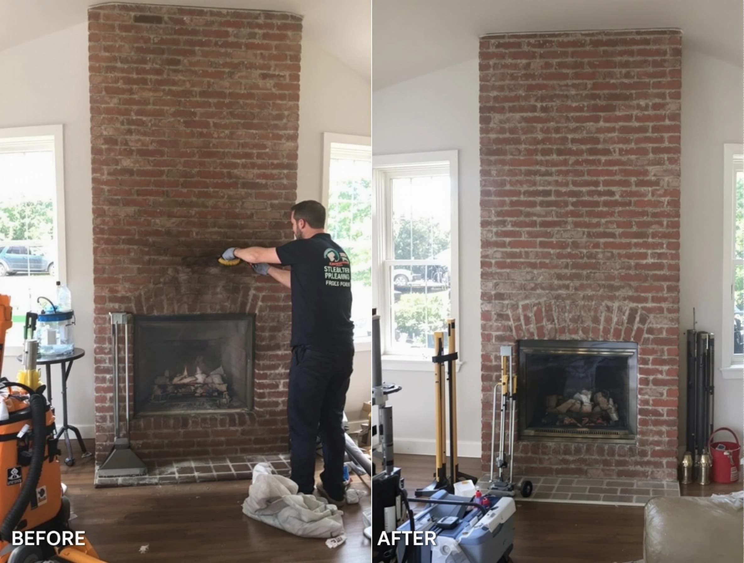 Finished chimney sweeping service by Pemberton Chimney Sweep in Pemberton, NJ