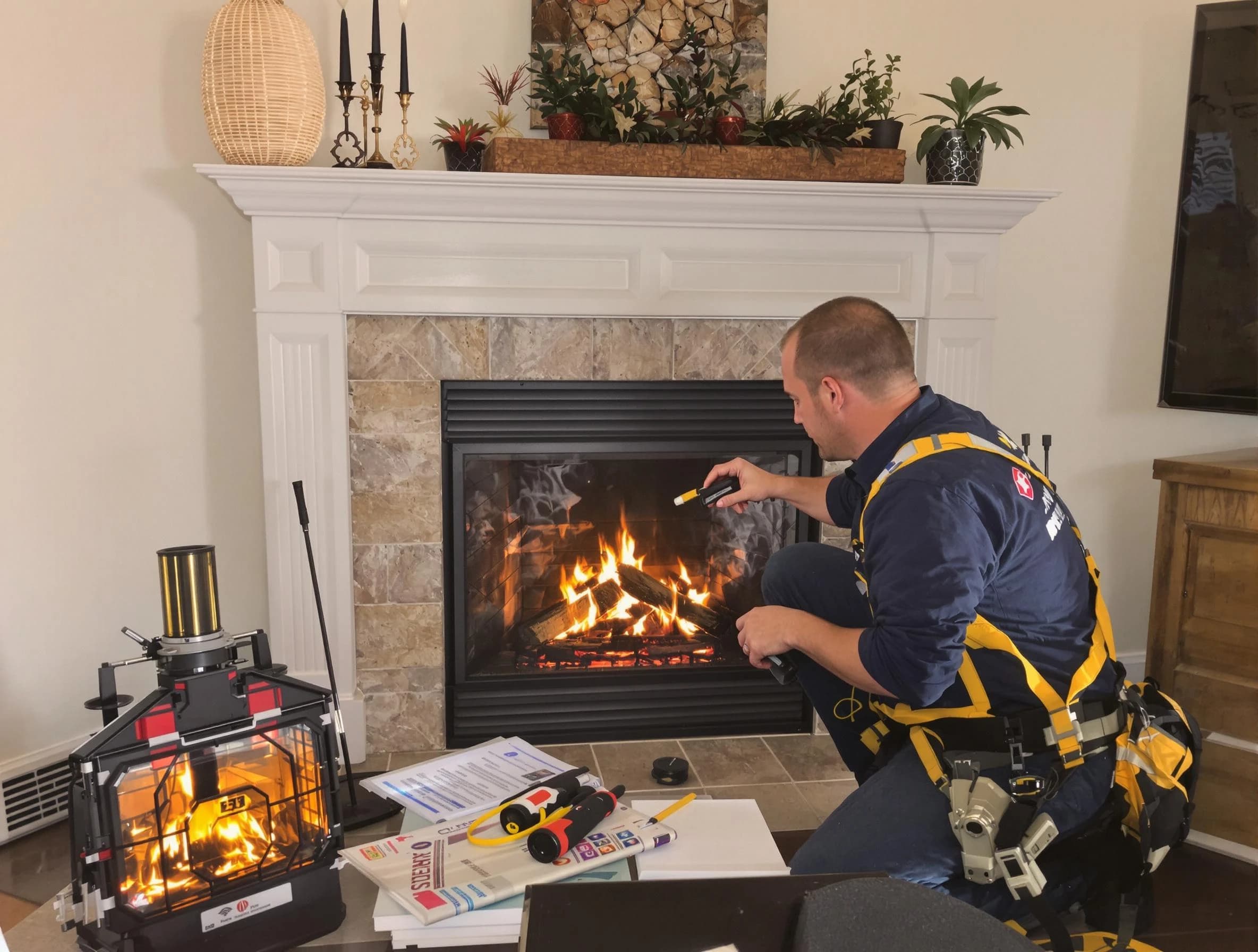 Safety-focused fireplace inspection by Pemberton Chimney Sweep in Pemberton, NJ